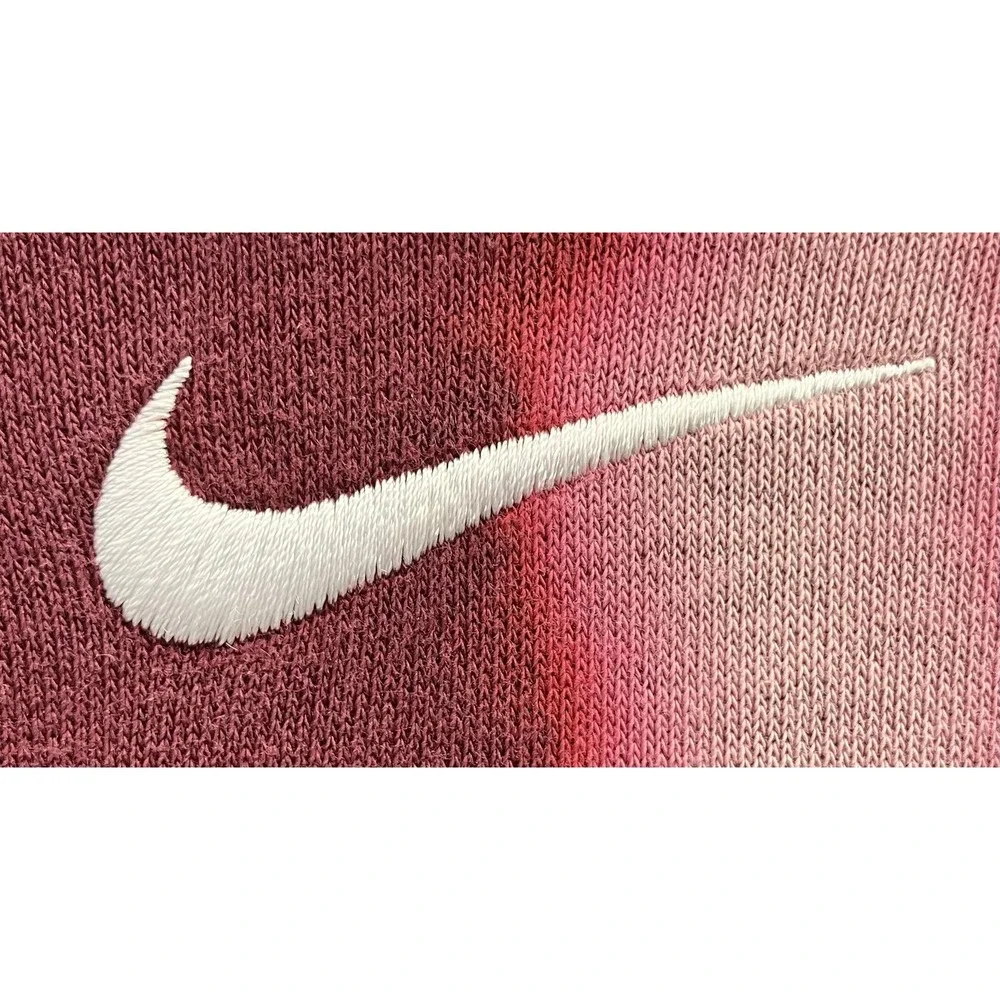 Nike Center Swoosh Hoodie Women's‎ Large Bleached Tie-Dye Sweatshirt 598575-669